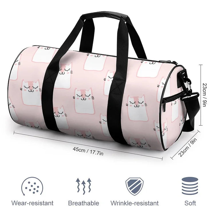 Spacious Cylindrical Gym Bag for Fitness and Travel - 图片 2