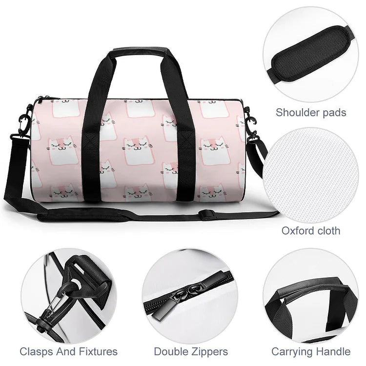 Spacious Cylindrical Gym Bag for Fitness and Travel - 图片 5