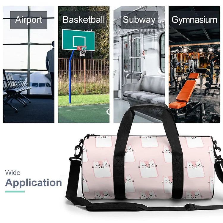 Spacious Cylindrical Gym Bag for Fitness and Travel - 图片 3