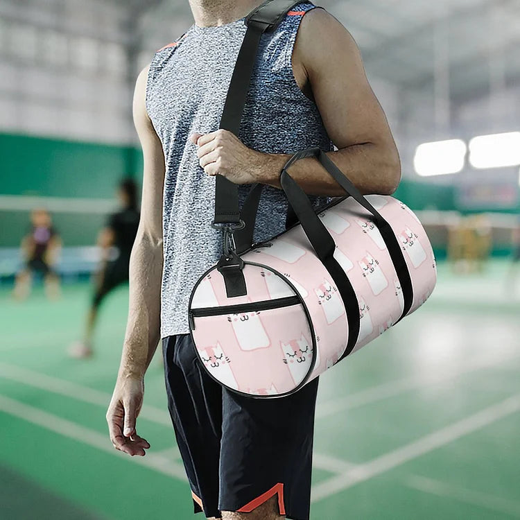 Spacious Cylindrical Gym Bag for Fitness and Travel - 图片 6