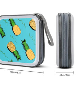 Alternative view of CD Collection Bag Tile Pattern-pineapple-yellow-green-blue White-style One Size