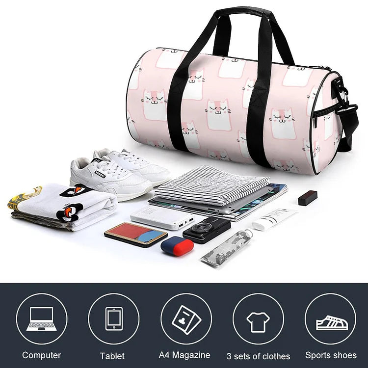 Spacious Cylindrical Gym Bag for Fitness and Travel - 图片 4